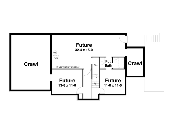 Lower Level image of Garrison House Plan